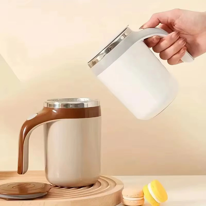 Electric Automatic Stirring Mug Stainless Steel Self Mixing Cup for Coffee Milk Fruits Lazy Rotating Magnetic Drink Mixer